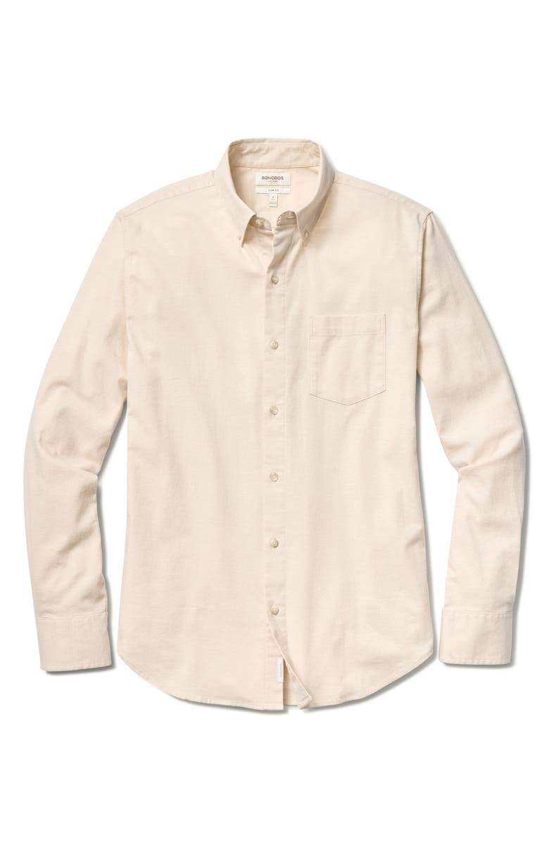 Bonobos Lightweight Flannel Button-Down Shirt, Alternate, color, Solid Twill Flannel C2