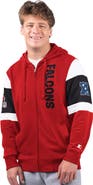 STARTER Men's Starter Red Atlanta Falcons Extreme Vintage Logo Full-Zip Hoodie