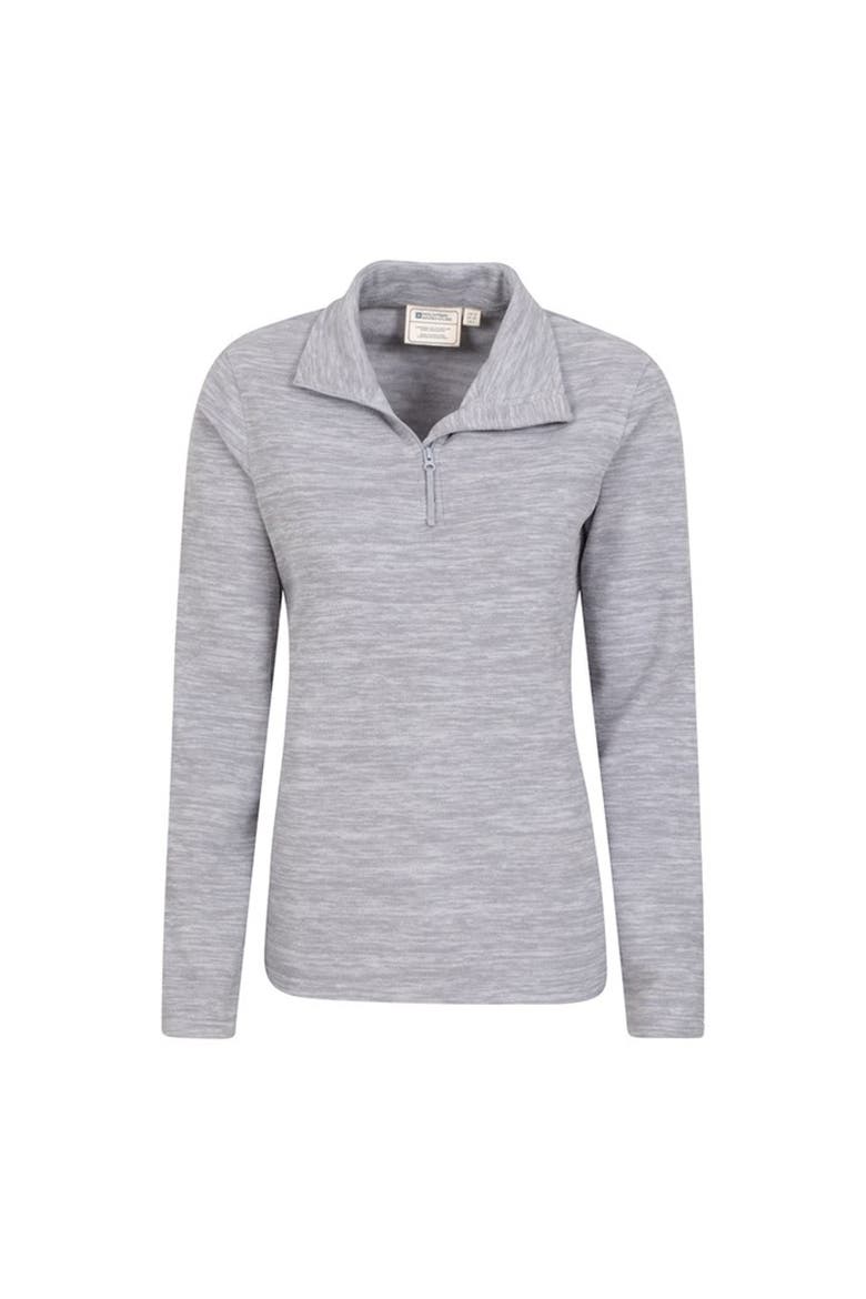 Snowdon Melange Fleece Top, Alternate, color, Gray