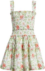 Hill House Home Azalea Smocked Bodice Cotton Mini Sundress