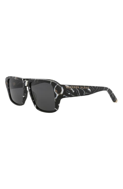 Philipp Plein Square-frame Acetate Sunglasses In Black