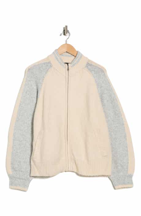 Sanctuary Nolan Colorblock Zip Sweater Bomber Jacket