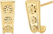 Bony Levy 14K Gold Getty Flower Huggie J-Hoop Earrings (Online Trunk Show)