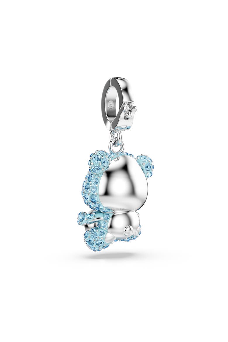 Idyllia Crystal Teddy Bear Charm, Alternate, color, BLUE