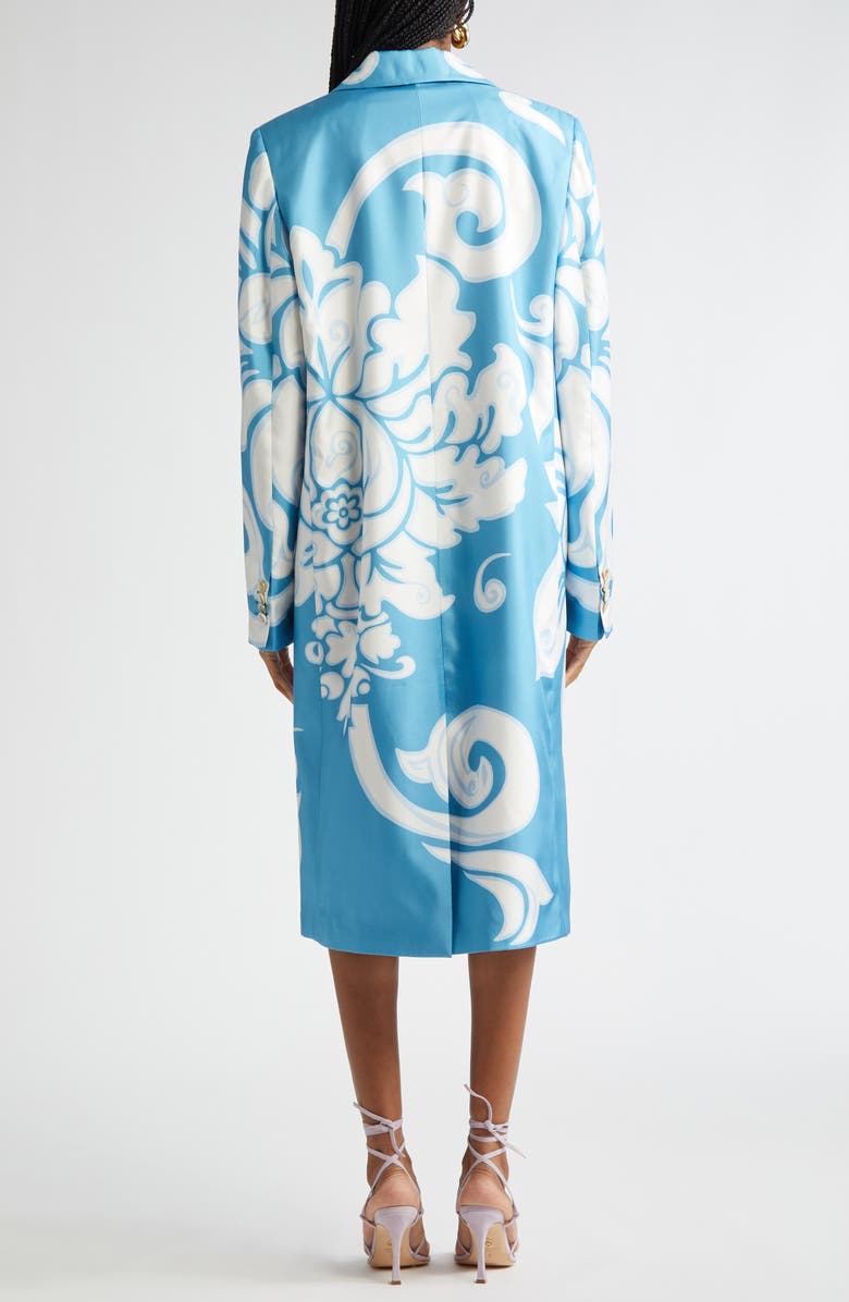 Etro Floral Print Silk Coat, Alternate, color,