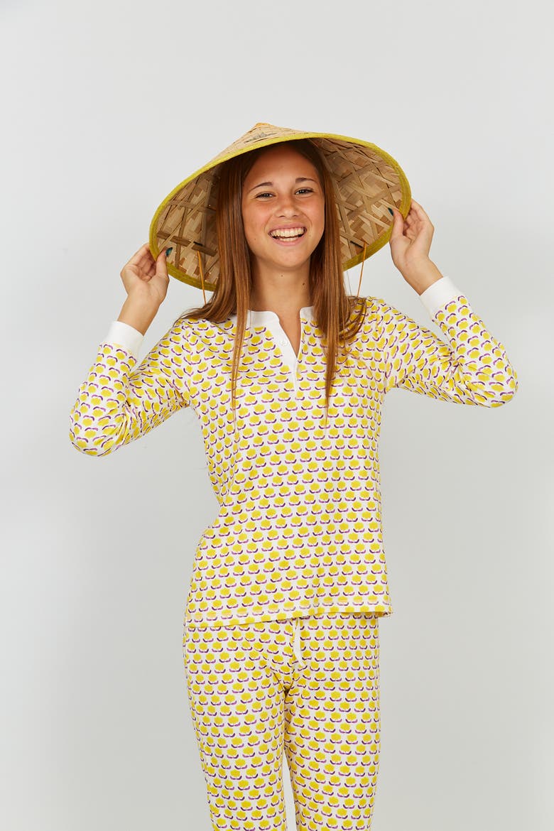 Pippa Women's Pajama Set, Alternate, color, Yellow Ashahi