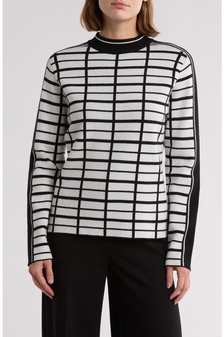 Eve Windowpane Jacquard Sweater, Main, color, WINDOWPANE