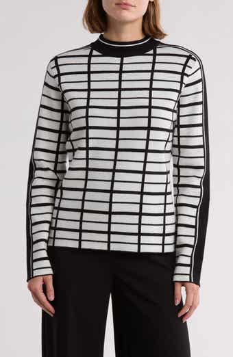BY DESIGN Eve Windowpane Jacquard Sweater
