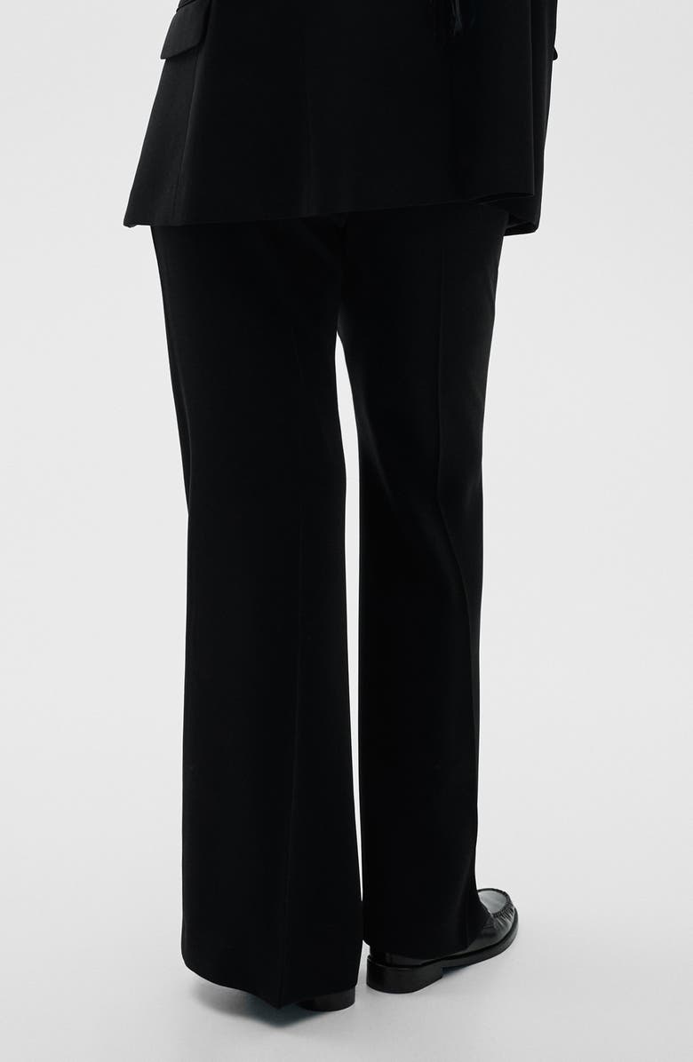 MANGO Wide Leg Suit Pants, Alternate, color, Black