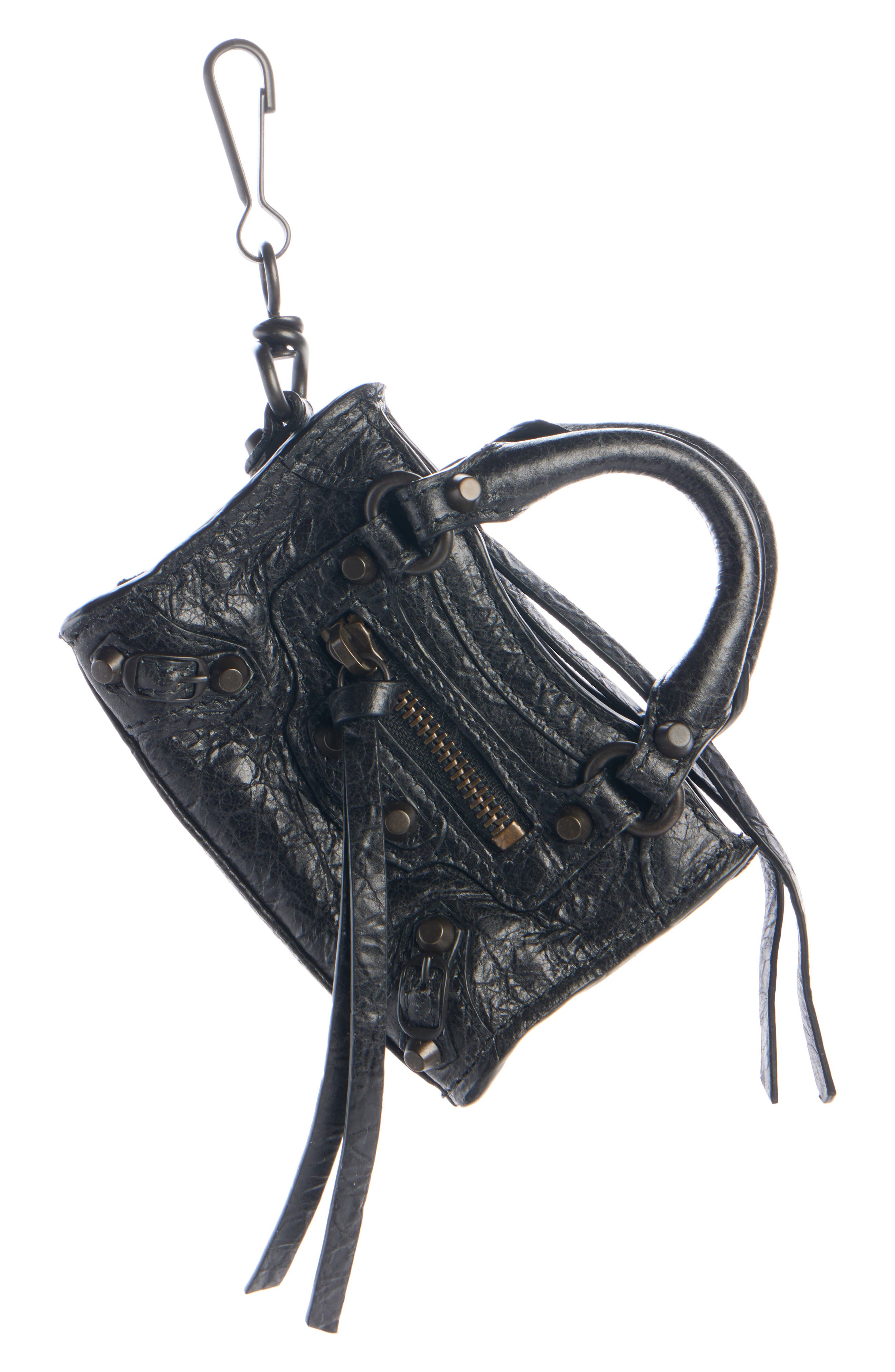 Balenciaga Micro Le City Leather Bag Charm, Main, color, 