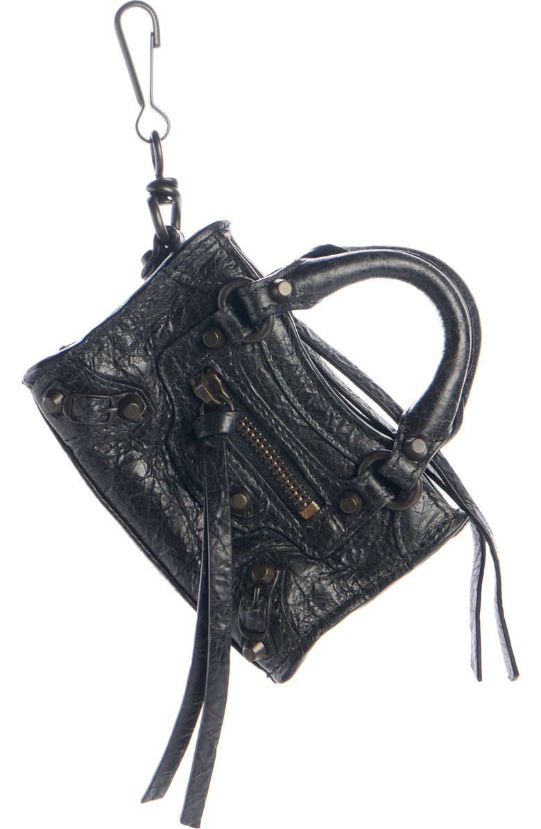 Balenciaga Micro Le City Leather Bag Charm, Main, color,