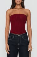 Princess Polly Oscuro Strapless Mesh Corset Top