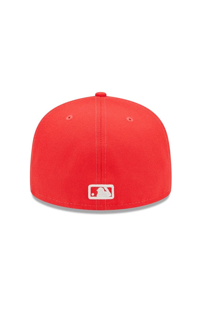 New Era Men's New Era Red Toronto Blue Jays Lava Highlighter Logo 59FIFTY Fitted Hat, Alternate, color, 