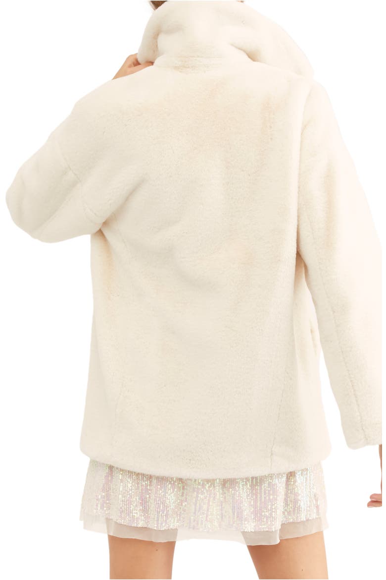 Kate Faux Fur Coat, Alternate, color, IVORY