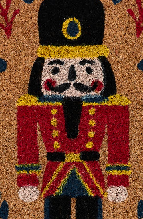 Vcny Home Nutcracker Holiday Coir Doormat In Transparent