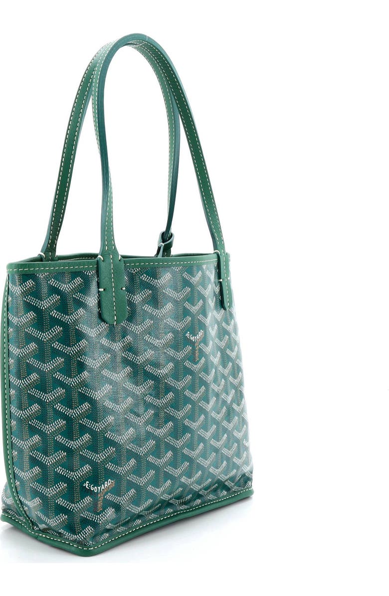 Pre-Owned Goyard Anjou Reversible Tote Coated Canvas Mini, Alternate, color, Green