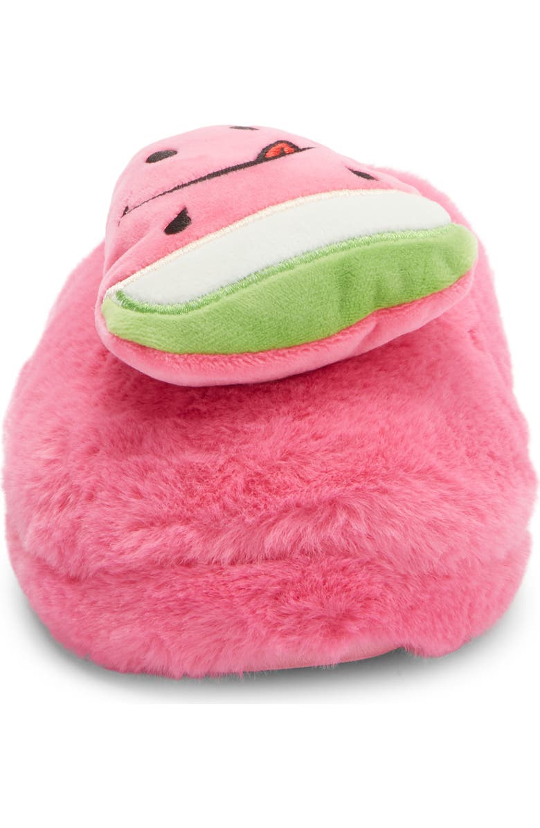 JOE BOXER Happy Watermelon Faux Fur Clog Slipper, Alternate, color, Watermelon