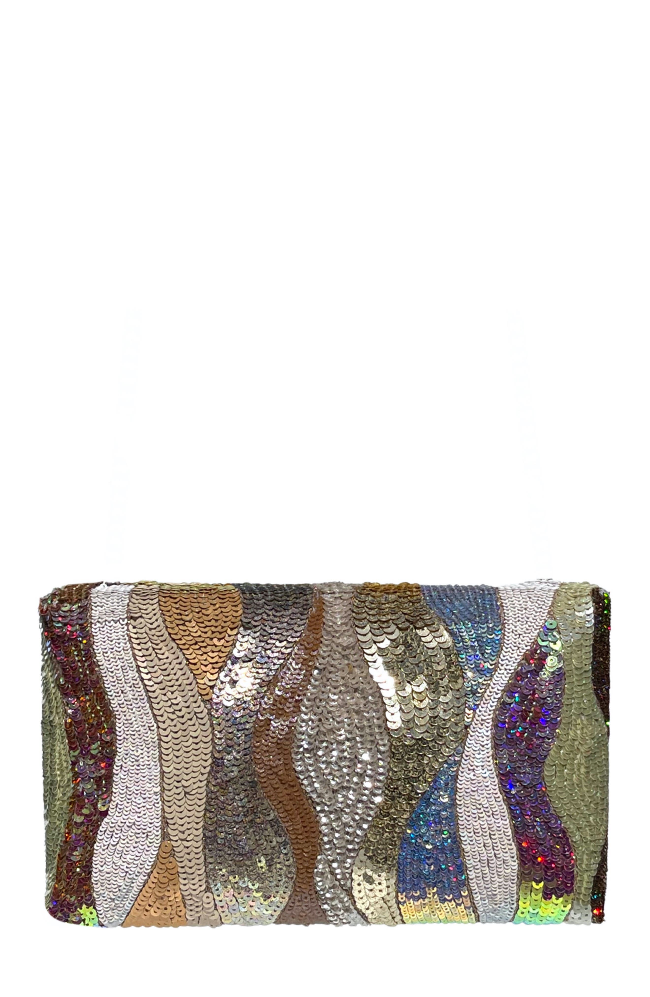 Simitri Dune Kitsch Clutch, Main, color, Gold