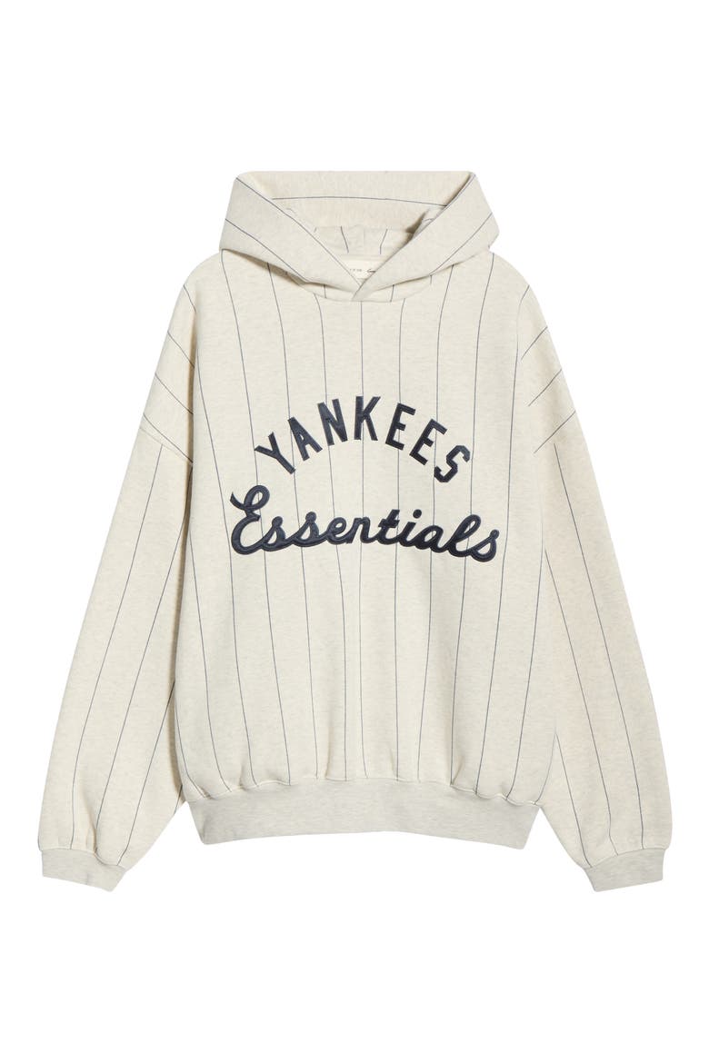 x MLB Yankees Sport Cotton Blend Graphic Hoodie, Alternate, color, OATMEAL HEATHER/ PINSTRIPES