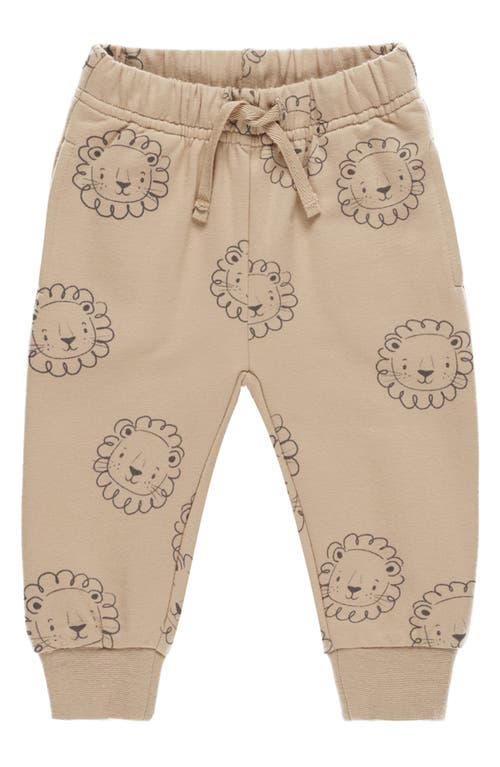 QUINCY MAE Lion Relaxed Fit Sweatpants in Latte 