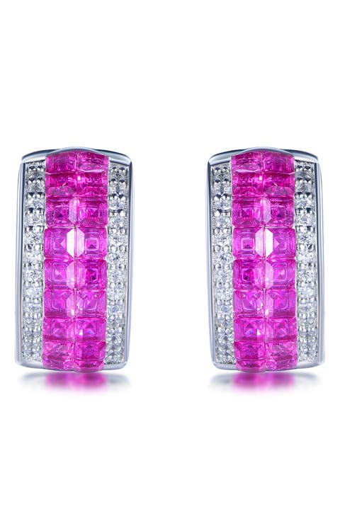 Cubic Zirconia Huggie Hoop Earrings