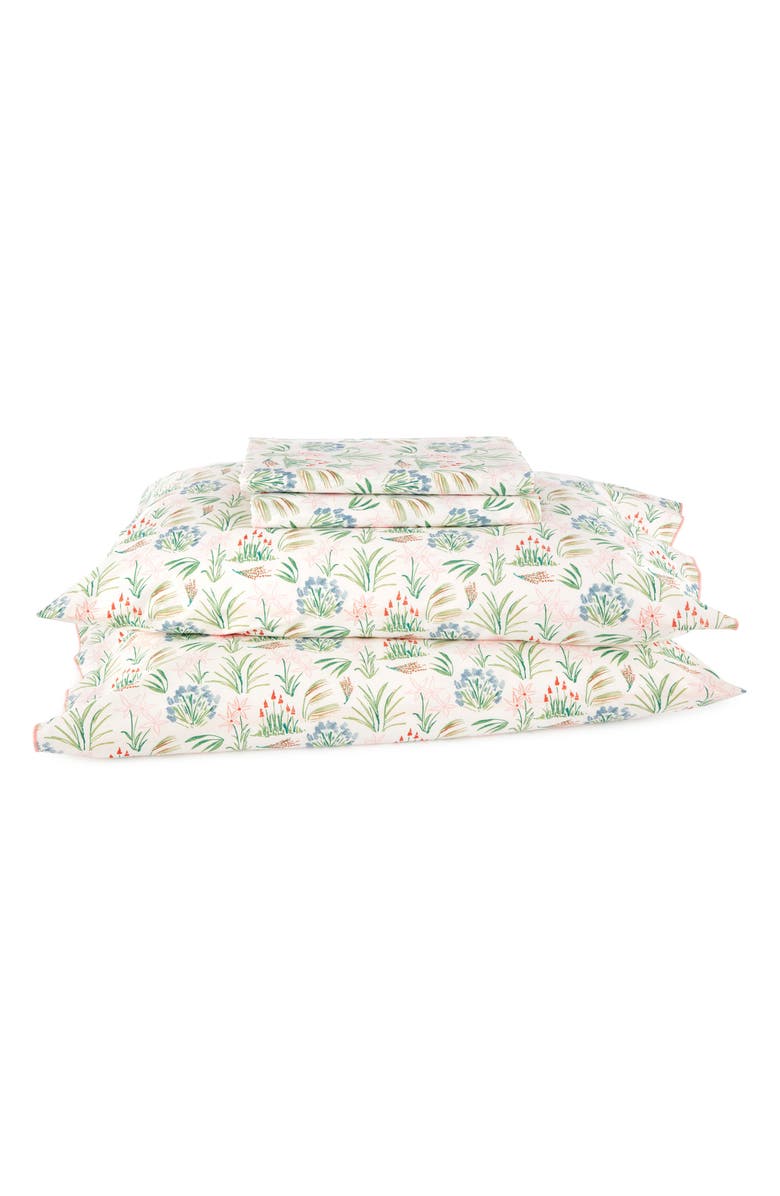 Novogratz Waverly Botanical Sheet Set, Main, color, Waverly White
