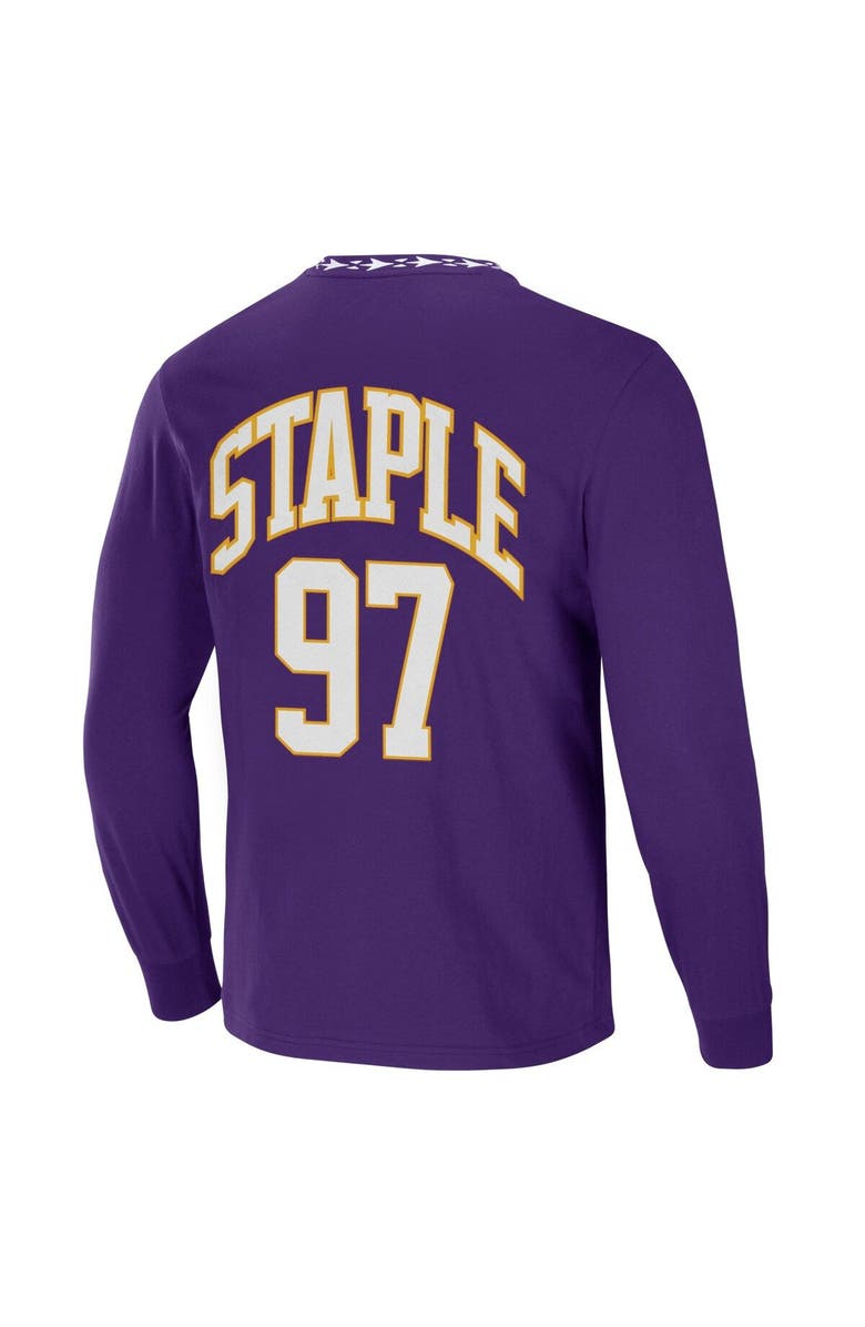 STAPLE Men's NFL x Staple Purple Minnesota Vikings Core Team Long Sleeve T-Shirt, Alternate, color, 