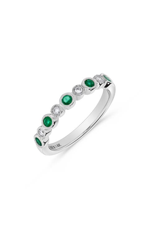 Diamond & Stone Stacking Ring - 0.08ct.