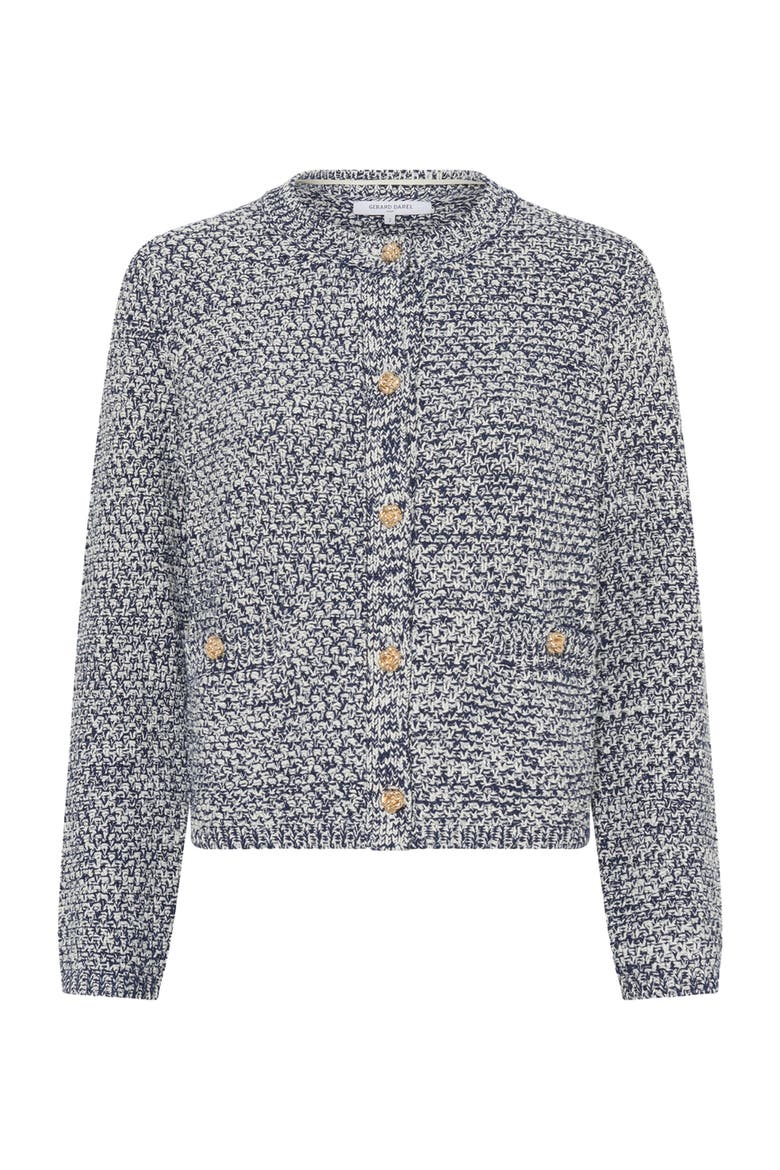 Leora Button Front Cardigan, Alternate, color, Navy Blue