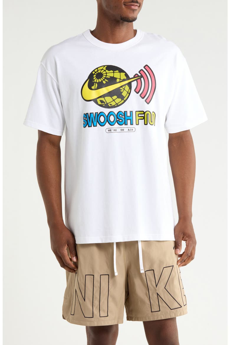 Sportswear Swoosh FM Graphic T-Shirt, Main, color, WHITE