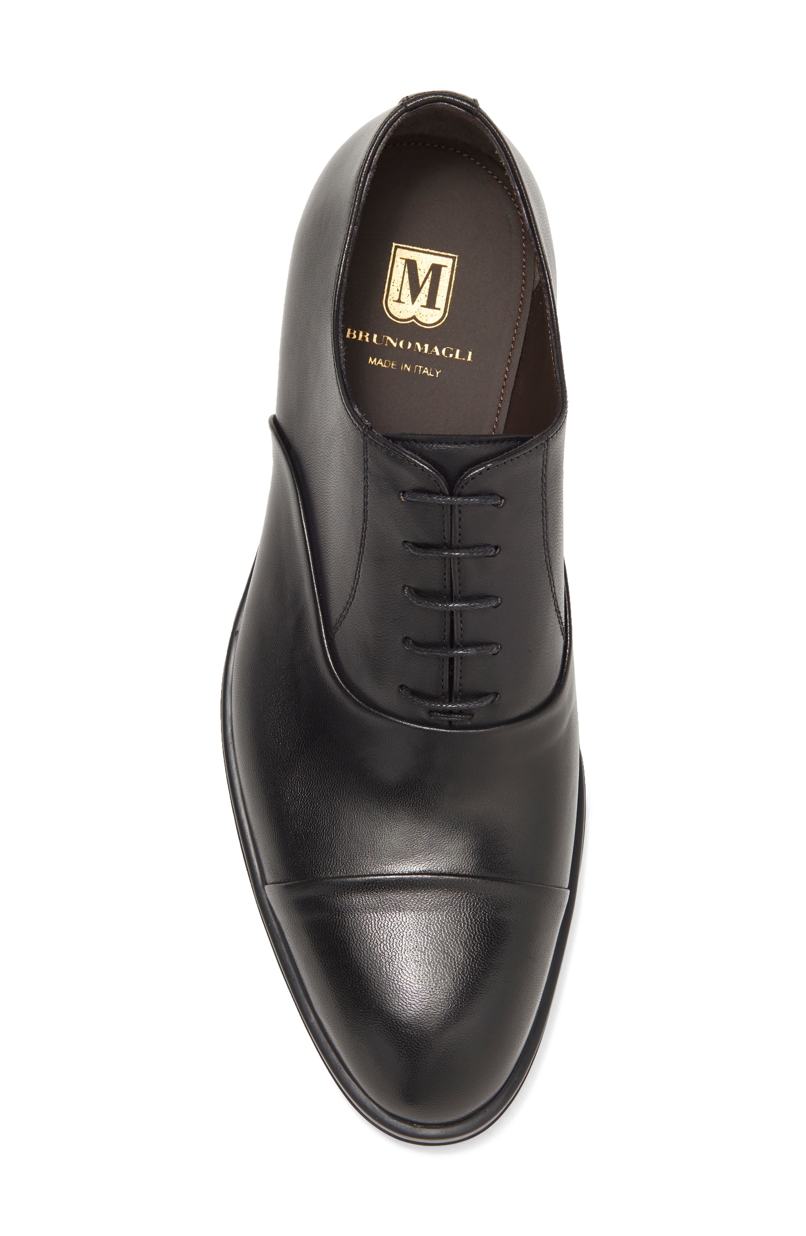 Bruno Magli Ricci Leather Oxford, Alternate, color, Black