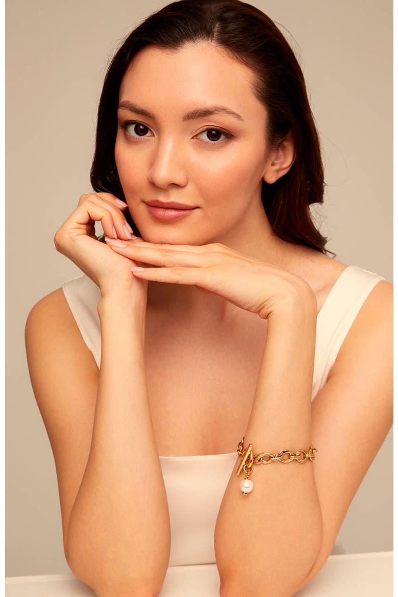 Luna Link Bracelet, Alternate, color, Gold