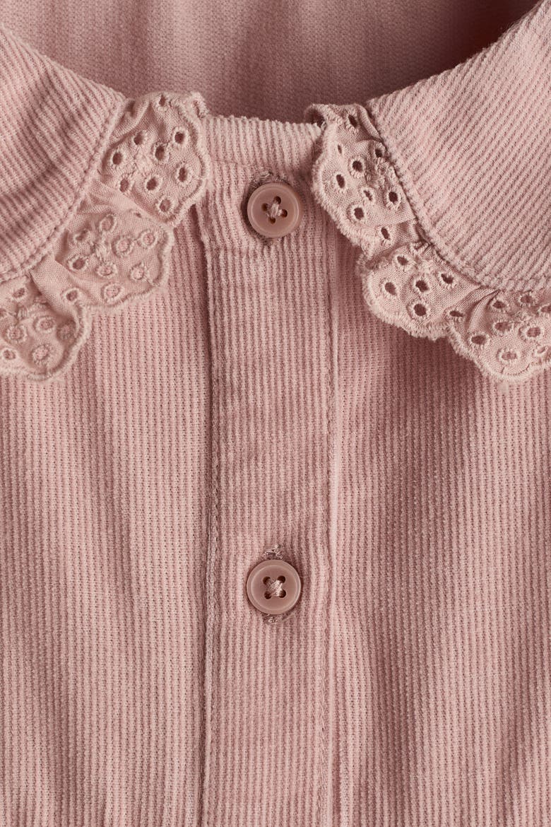 Corduroy Dress With Peter Pan Collar, Alternate, color, Dusty rose
