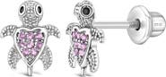 In Season Jewelry Cubic Zirconia Turtle Earrings