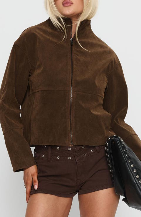 Jessalyn Faux Sude Jacket