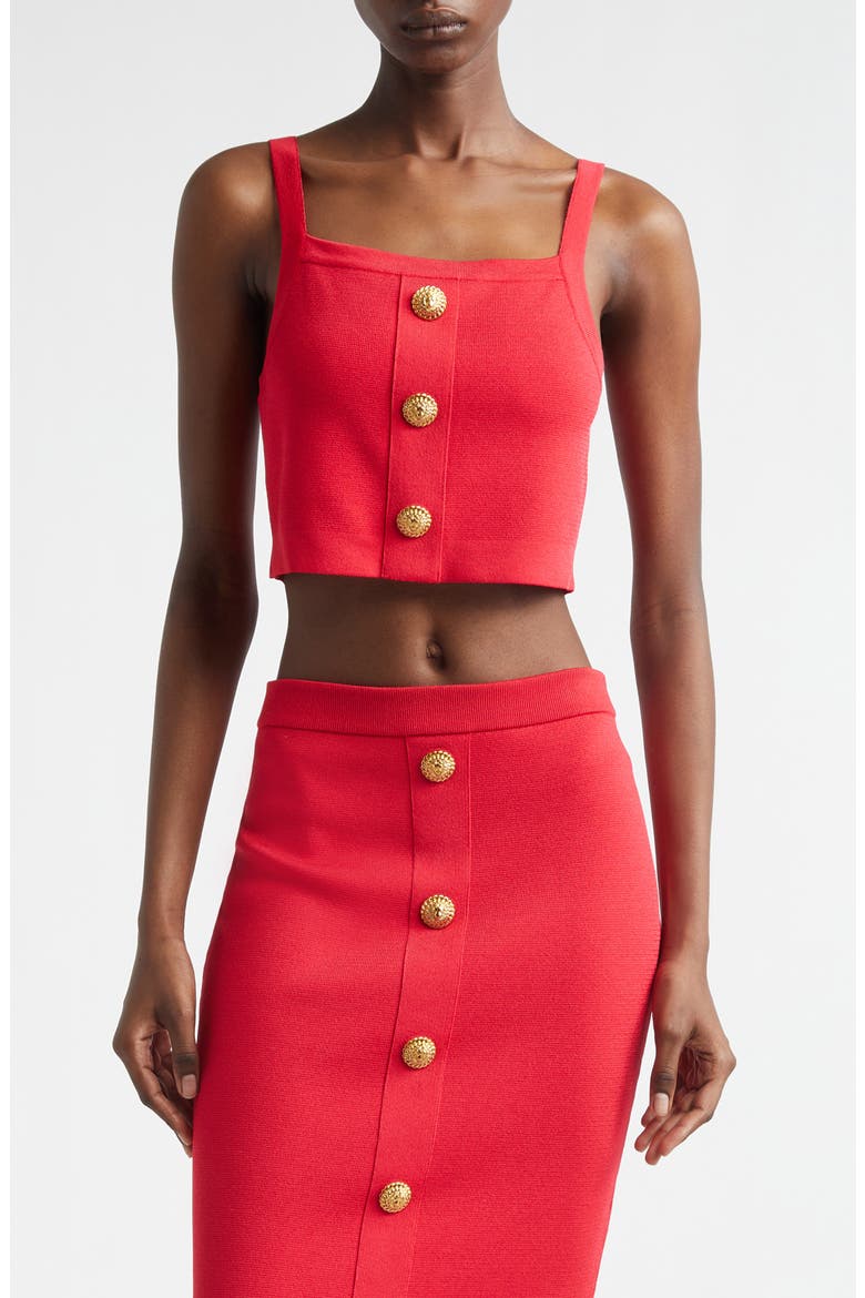 Three Button Knit Tank, Main, color, FUCHSIA