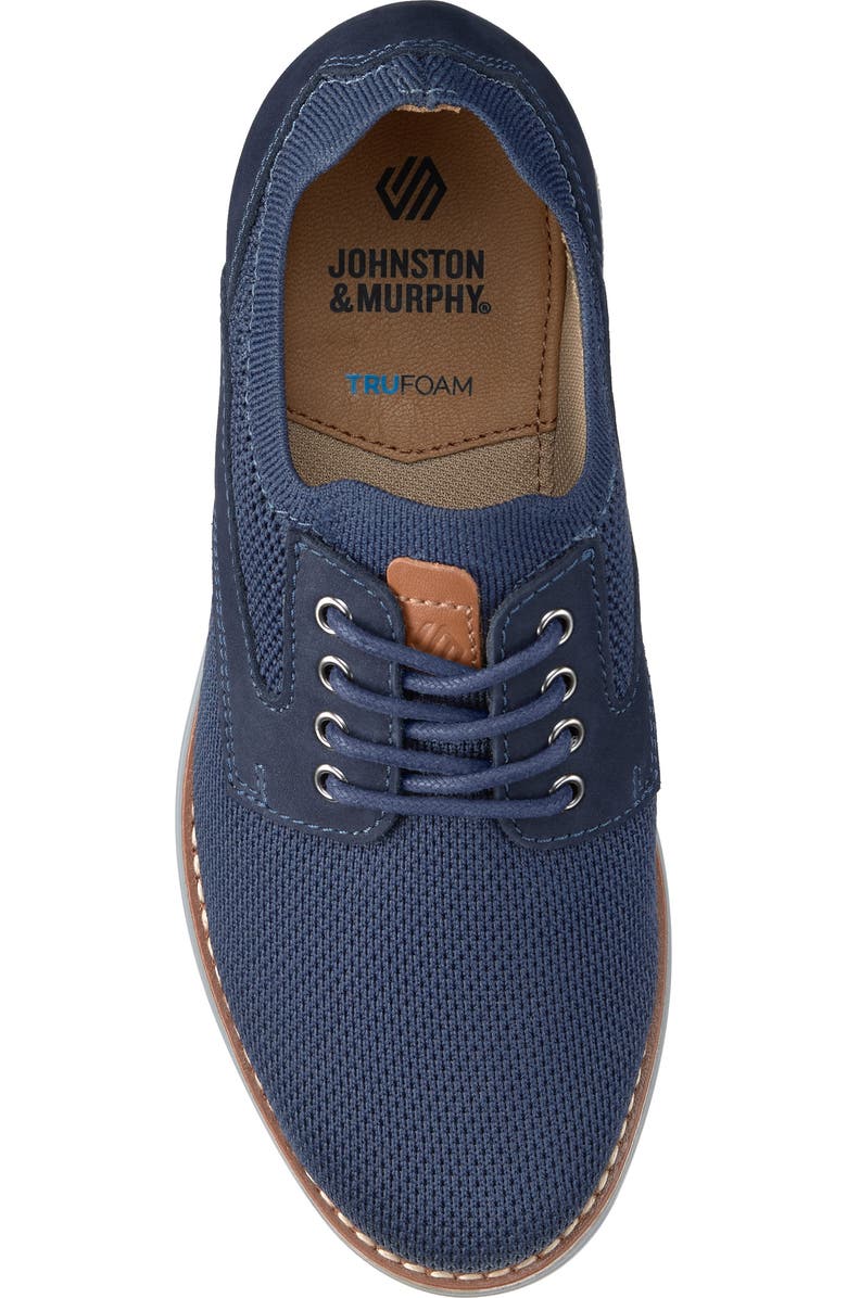 Johnston & Murphy Kids' Upton Knit Derby, Alternate, color, Navy Knit