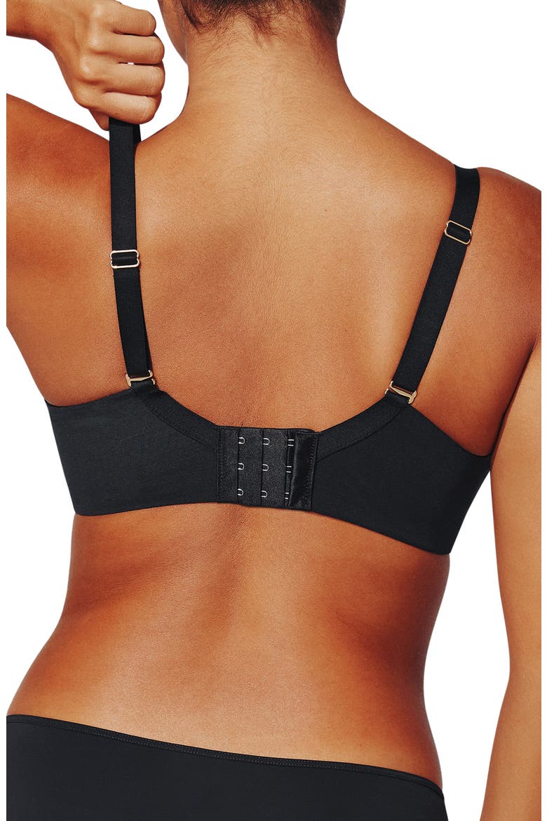 24/7® Classic Wireless Crossover Minimizer Bra, Alternate, color, BLACK