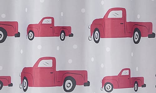Vcny Home Truck Shower Curtain & Hooks Set In Red