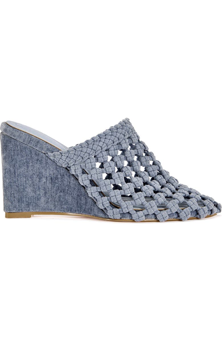 AZALEA WANG Gwendolyn Wedge Mule, Main, color, Blue