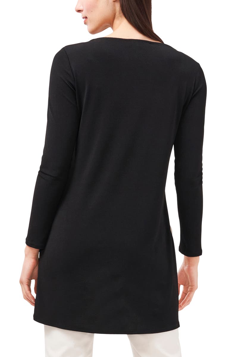 Chaus Asymmetrical Hem Long Sleeve Tunic, Alternate, color, 