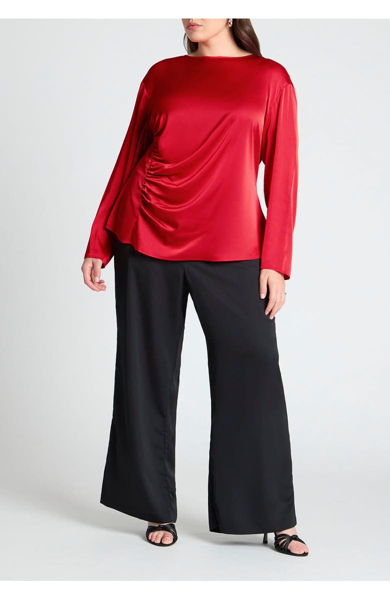 ELOQUII Shirred Body Top, Alternate, color, 