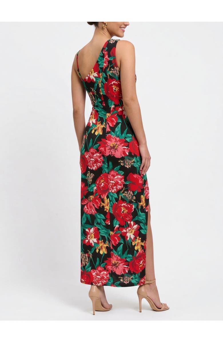 RACHEL Rachel Roy Devin One Shoulder Maxi Dress, Alternate, color, Black Combo French Garland