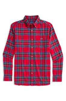 vineyard vines Winterberry Plaid Cotton Flannel Button-Down Shirt