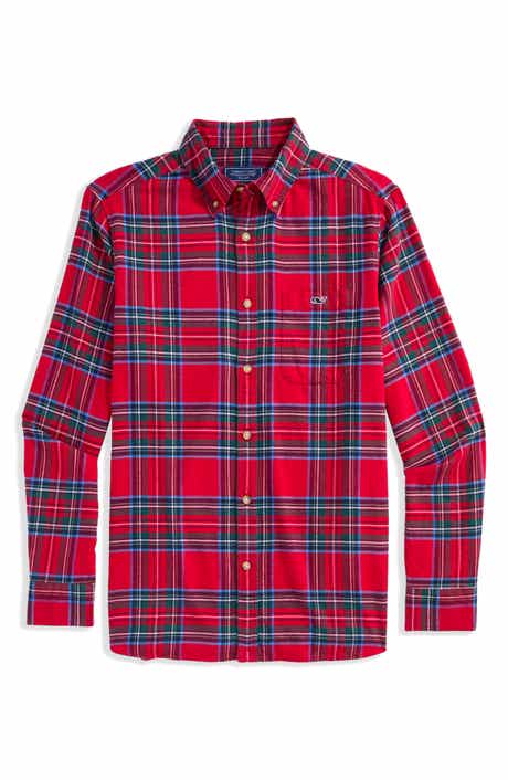vineyard vines Winterberry Plaid Cotton Flannel Button-Down Shirt