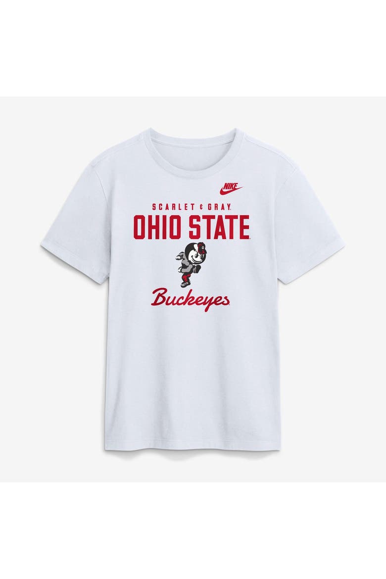 Men's Nike  White Ohio State Buckeyes Legacy Stacked Established T-Shirt, Main, color, White
