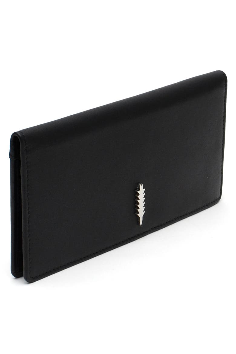 Anna Bifold Leather Wallet, Alternate, color, BLACK