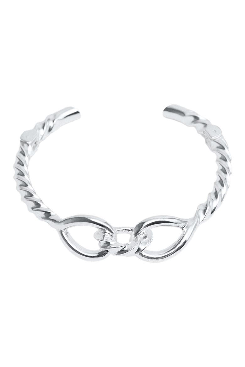 Knot Choker Necklace, Main, color, SILVER