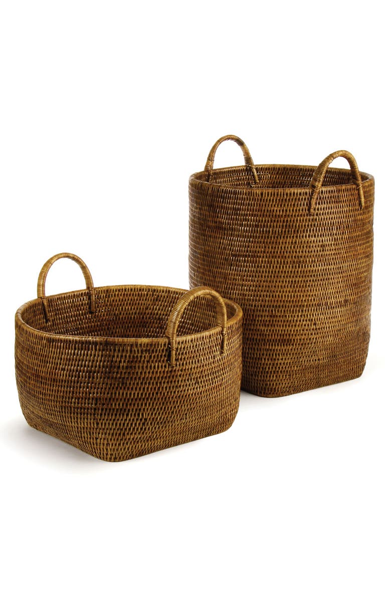 Napa Home & Garden Burma Rattan Orchard Baskets, Set Of 2, Main, color, Brown