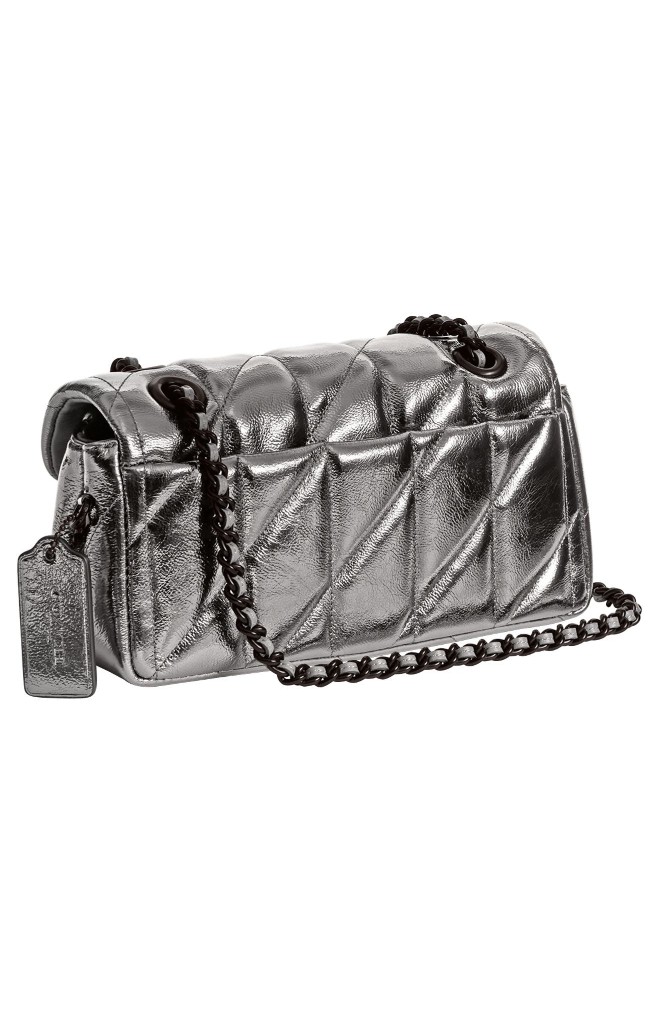 COACH Tabby Quilted Metallic Leather Convertible Shoulder Bag, Alternate, color, 